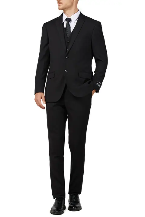 Black 3 Piece Classic Fit Suit