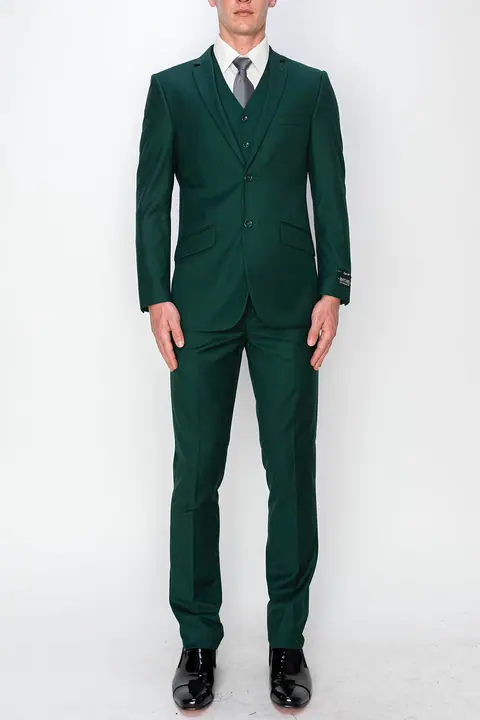 Forest Green 3 Piece Slim Fit Suit