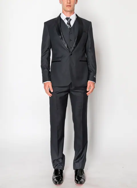 Black 3 Piece Slim Fit Tuxedo