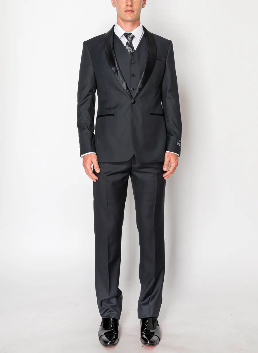 Black 3 Piece Slim Fit Tuxedo