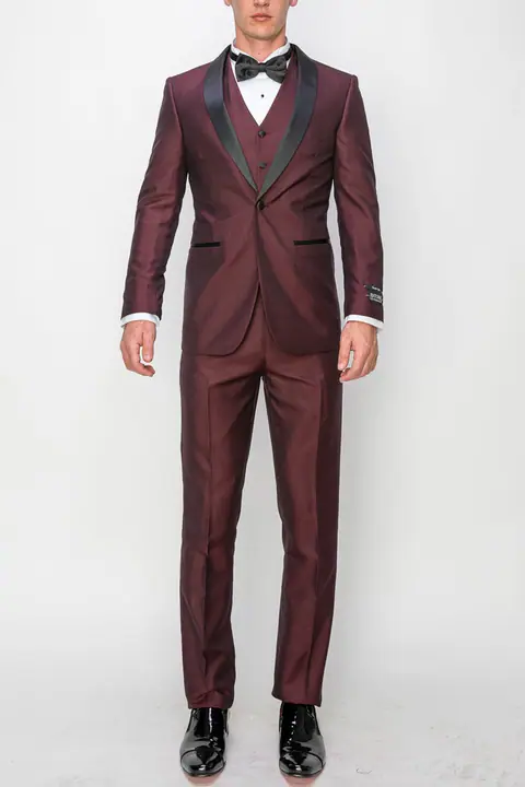 Maroon 3 Piece Slim Fit Tuxedo