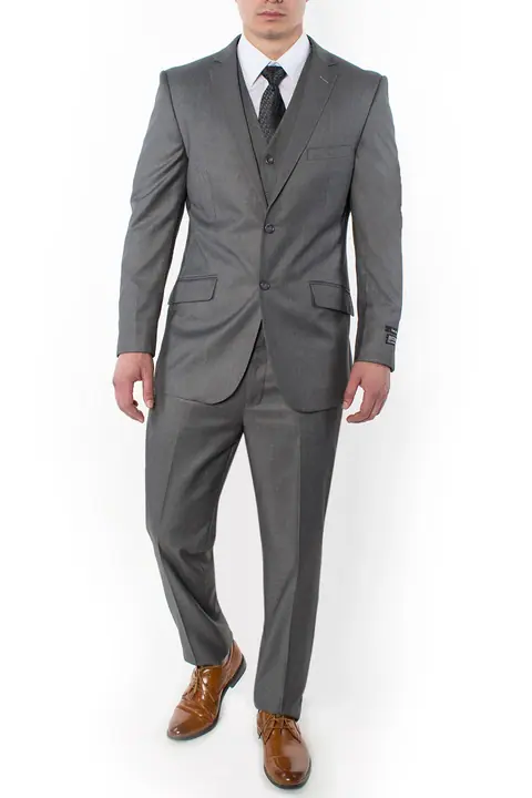 True Grey 3 Piece Slim Fit Suit