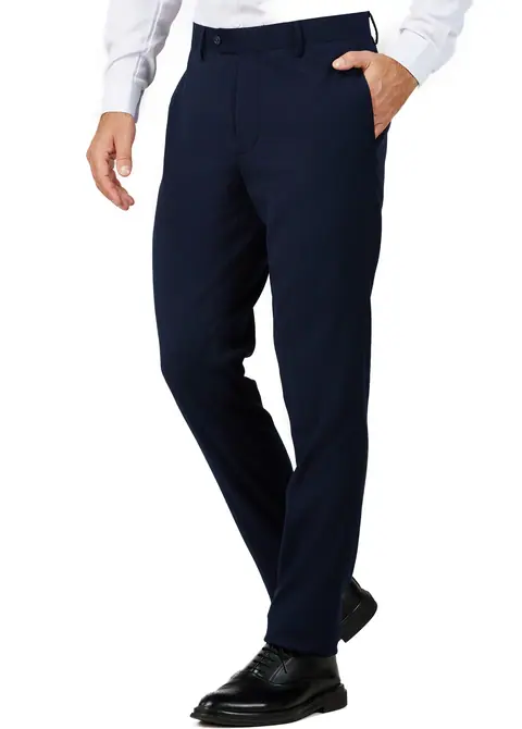 Navy Slim Fit Dress Pants