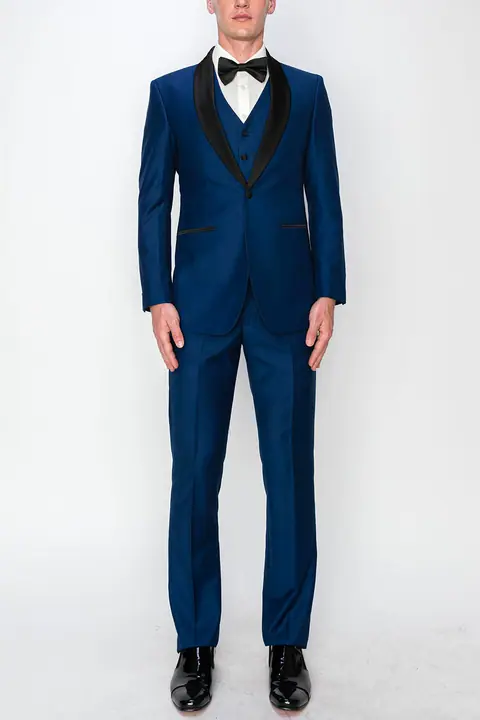 Blue 3 Piece Slim Fit Tuxedo