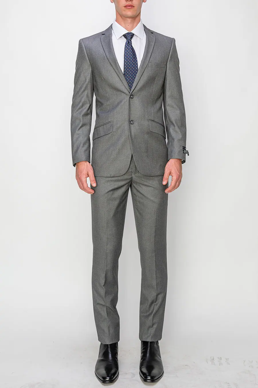 True Grey 2 Piece Slim Fit Single Breasted Suit