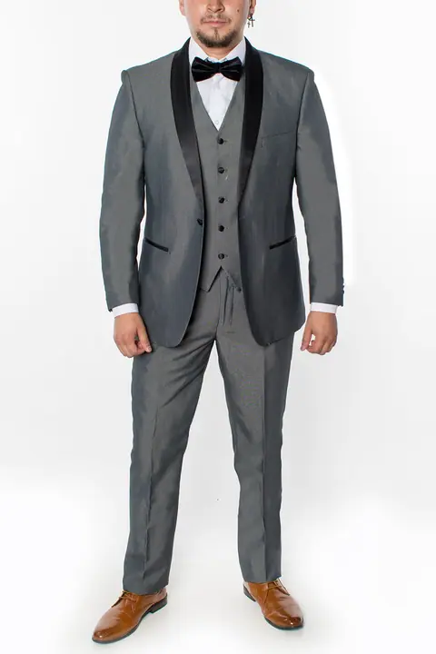 Grey 3 Piece Slim Fit Tuxedo