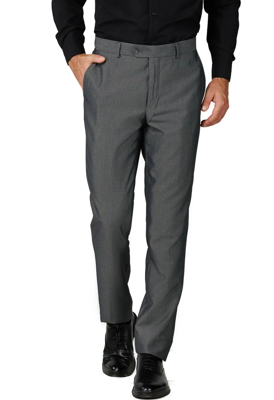 Grey Slim Fit Dress Pants