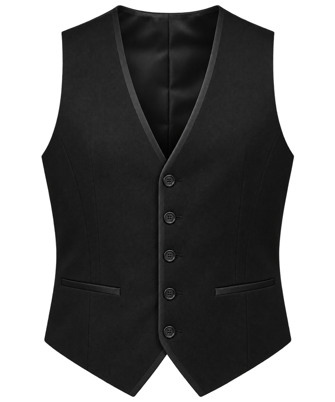 Black tuxedo waistcoat