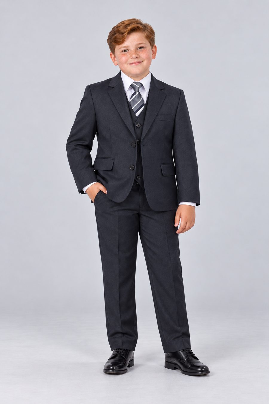 Charcoal Husky Suit on a child model