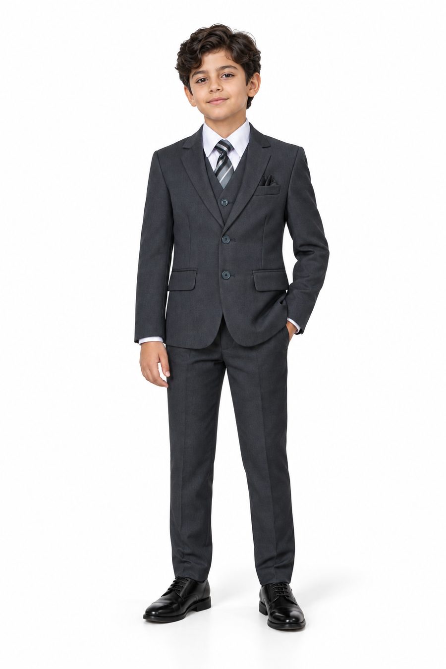 Charcoal Slim Fit — front view on model