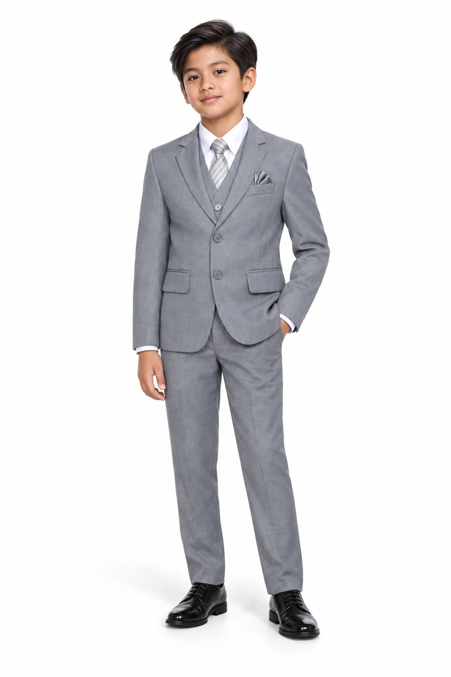 Light Gray Slim Fit — front view on model