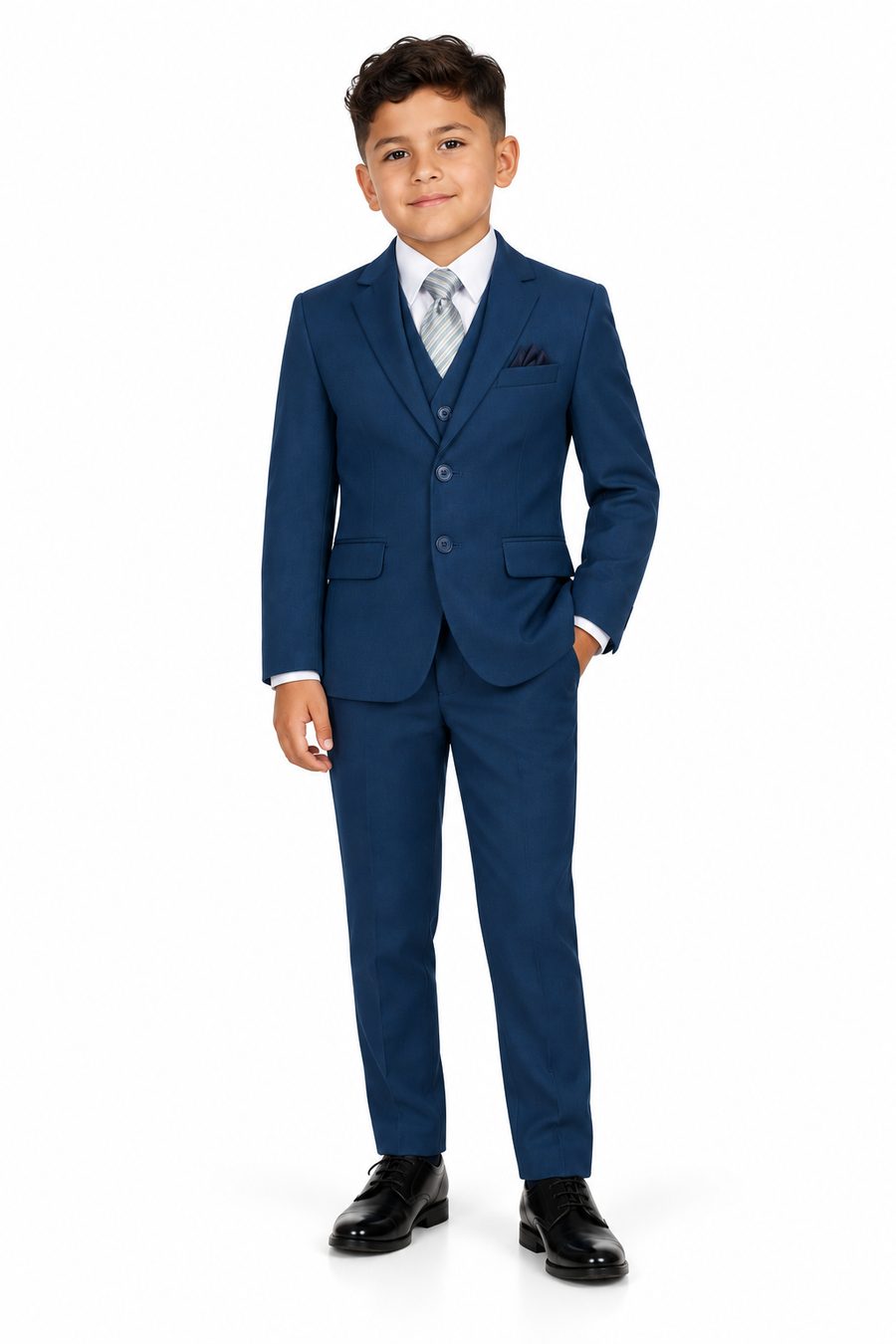 Light Navy Slim Fit — front view on model