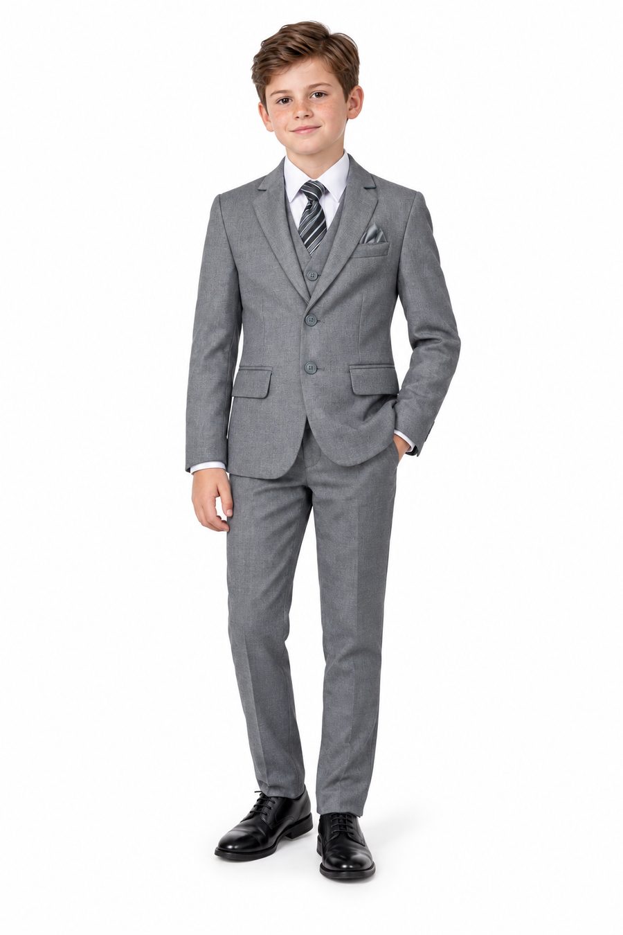Medium Gray Slim Fit — front view on model