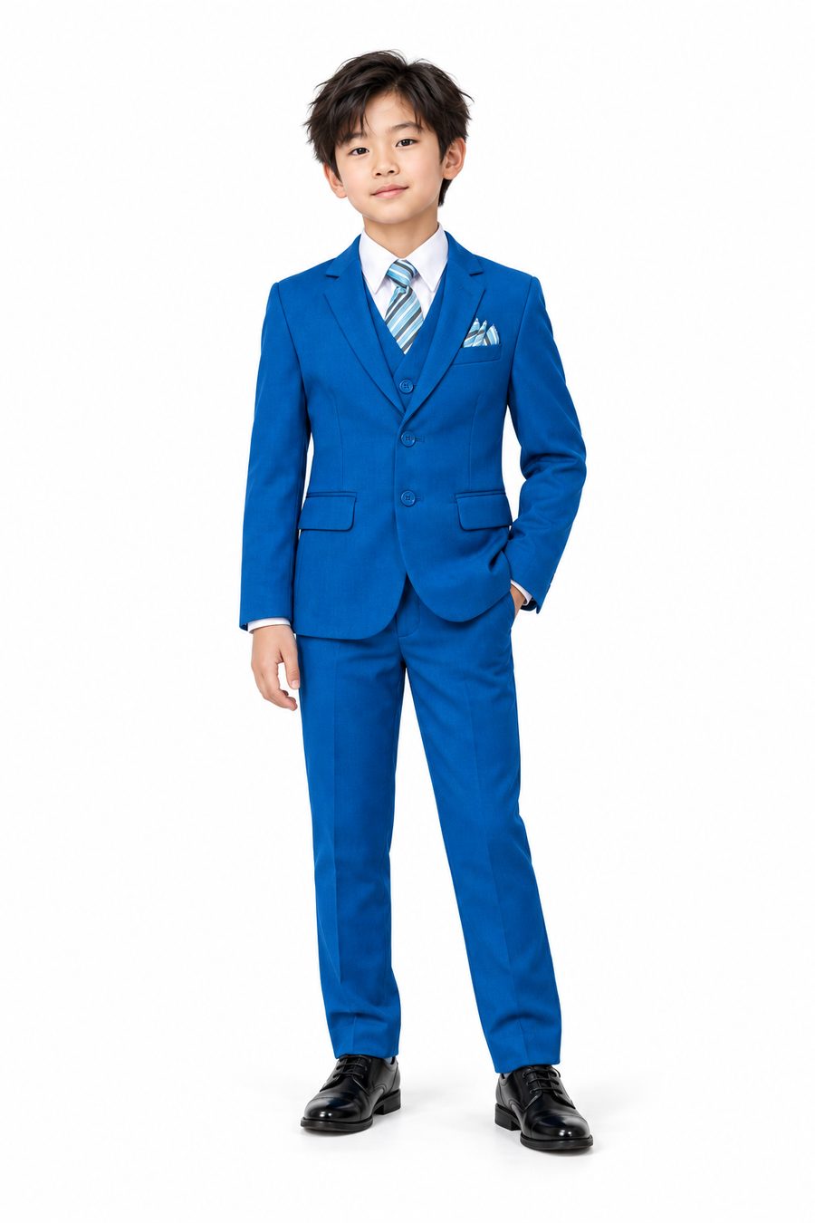 Royal Blue Slim Fit — front view on model