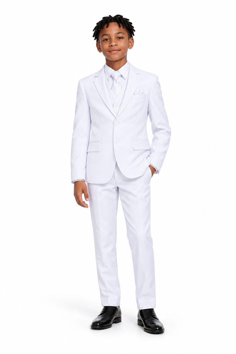 White Slim Fit — front view on model