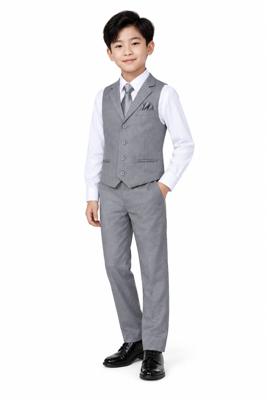 Light Gray Vest Set on a child model