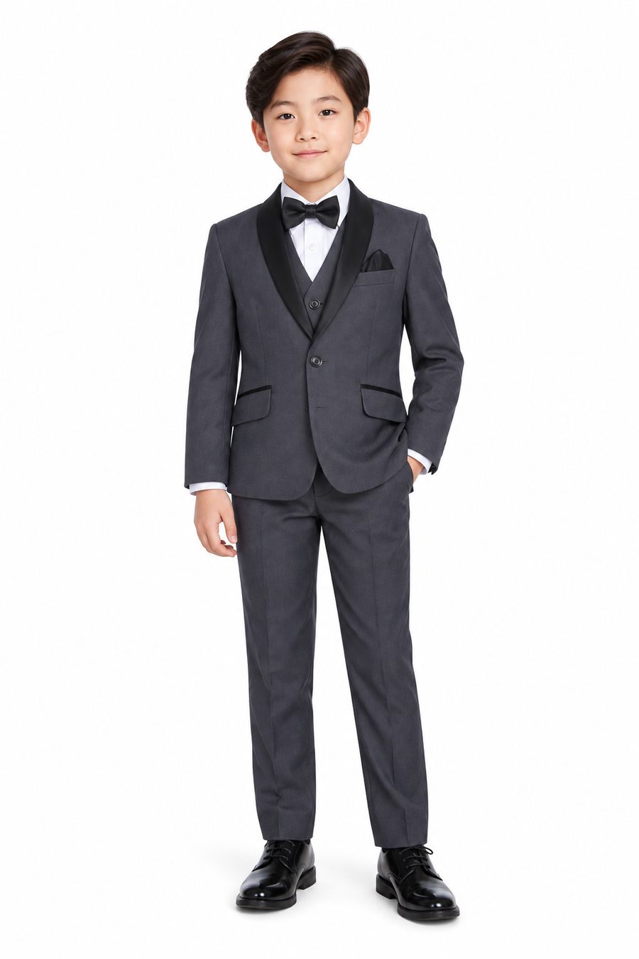 Charcoal Tuxedo — front view on model
