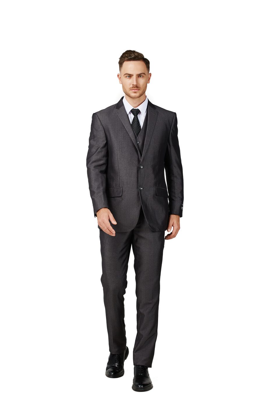 Charcoal 2 Piece Slim Fit Single Breasted Suit